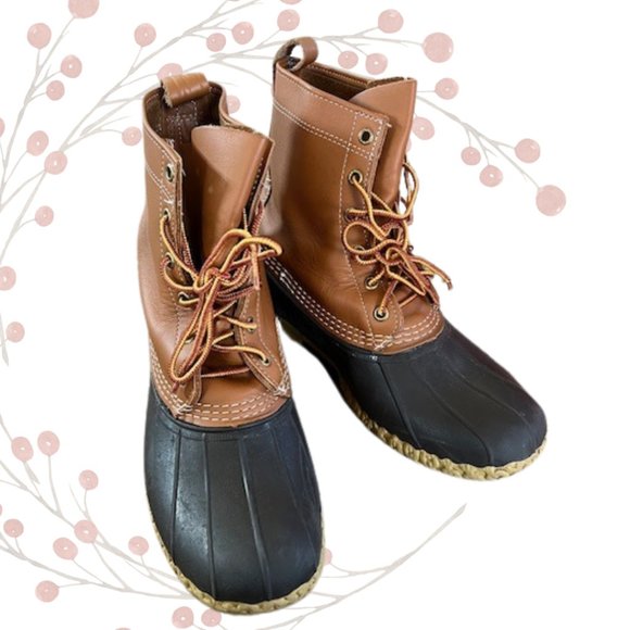 L.L. Bean Women's Tan and Black Bean Boots, Size Women's 9 Wide - Picture 1 of 12